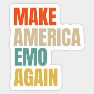 MAKE AMERICA EMO AGAIN Funny Goth US Gift Idea Sticker